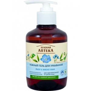 Green Pharmacy - Ніжний гель для вмивання для сухої та чутливої шкіри. Алое вера