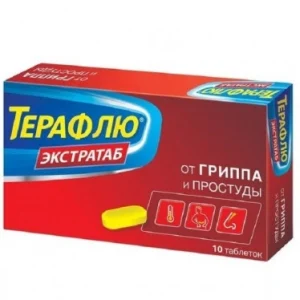 ТераФлю ЕкстраТаб від грипу та застуди, таблетки, 10 шт.