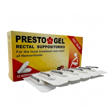 PRESTO GEL Супозиторії — Засіб від болю, набряку, свербежу, дискомфорту в анальній ділянці та лікування тріщин за секунди