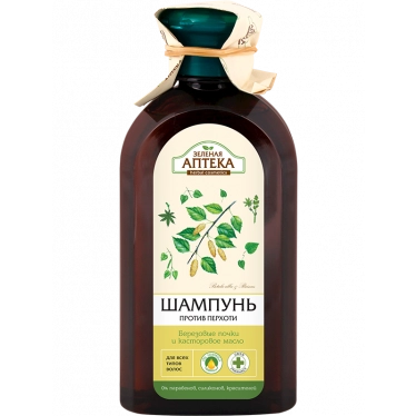Green Pharmacy - Шампунь против перхоти Березовые почки и касторовое масло 350ml